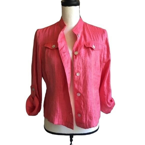 Ruby Rd Shimmery Red Jacket - Picture 1 of 7